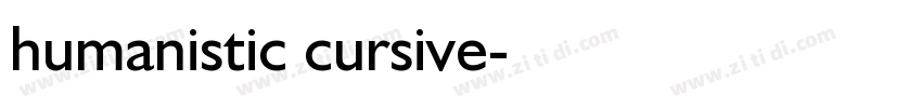 humanistic cursive字体转换